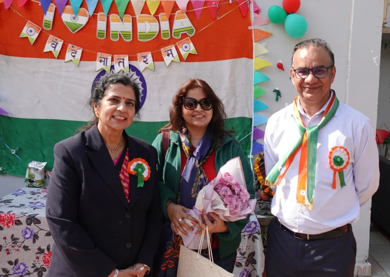Award presentation during a celebration at Saksham by Kriti
